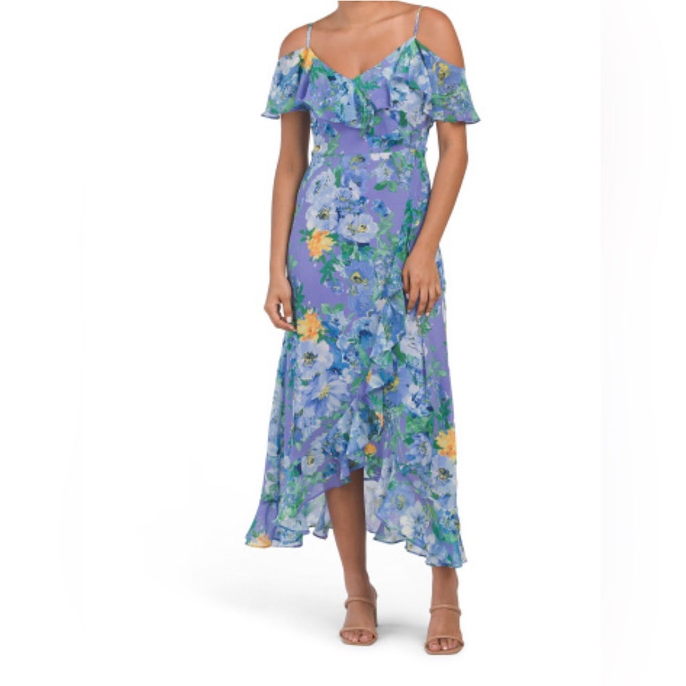 NWT London Times wrap maxi dress